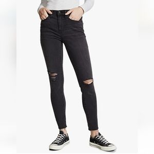 Madewell 9-Inch High Waist Skinny Jeans in Black Sea